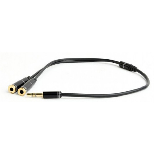 Кабель 3.5 мм -3.5 мм Cablexpert CCA-415M-0.1M Black 0.1m