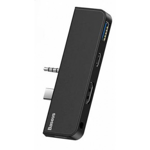 Хаб USB Baseus for Surface Go (Type-C + Audio to HD4K + USB3.0 + Type-C (data) + Audio) Чорний (CAHUB-FT01)