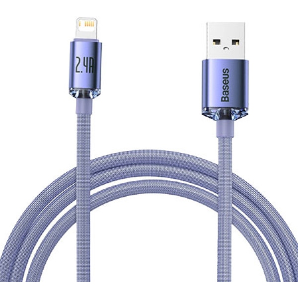 Кабель синхронізації даних Baseus USB to Lightning 2.4A 2m Violet (CAJY000105)
