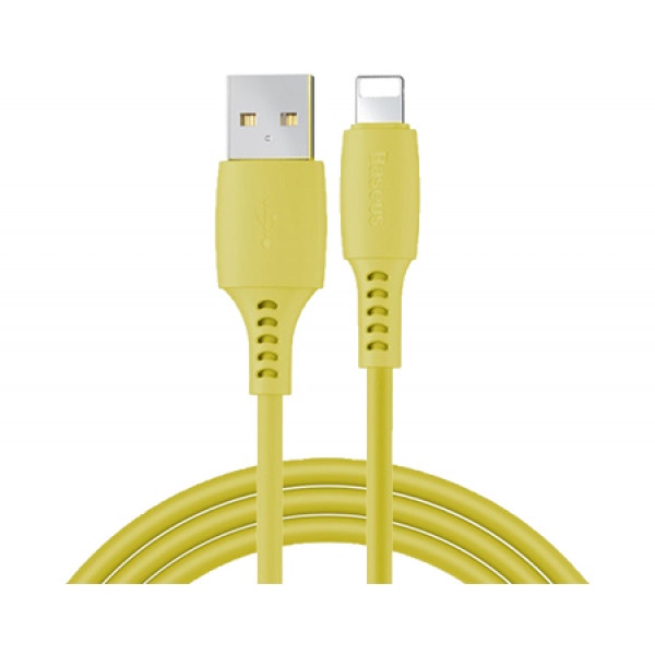 Кабель синхронізації даних Baseus Colourful Cable USB for iP 2.4A 1.2 m Yellow (CALDC-0Y)