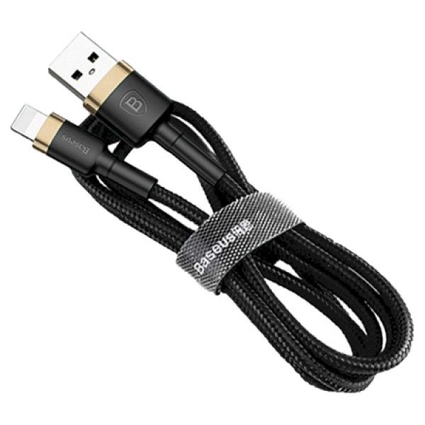 Кабель синхронізації даних Baseus Cafule Cable USB for iP 2A 2 m Black/Gold (CALKLF-CV1)
