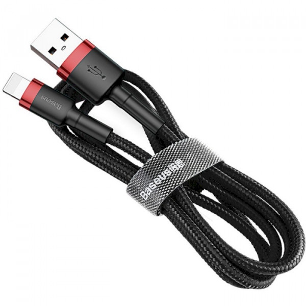 Кабель синхронізації даних Baseus Cafule Cable USB for iP 2A 3 m Black/Red (CALKLF-R91)