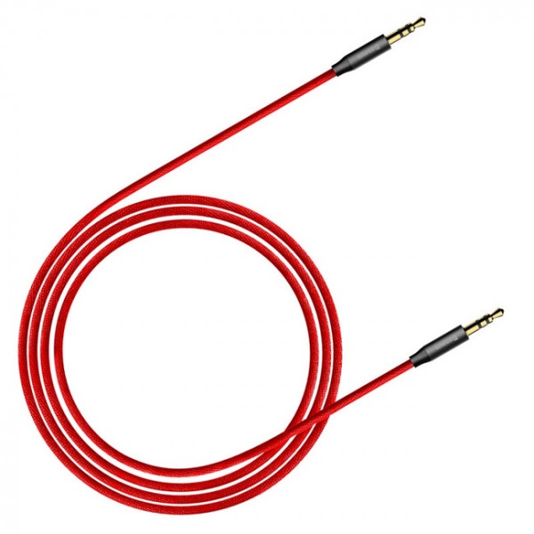 Кабель 3.5 мм -3.5 мм Baseus Jack 3.5mm Yiven Audio Cable M30 M/M 1m Red/Black (CAM30-B91)