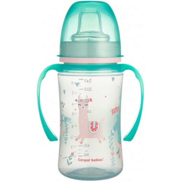 Поїльник-непроливайка дитячий Canpol babies Навчальний Easy Start Sweet fun зелений, 240 мл. (35/208_gre)