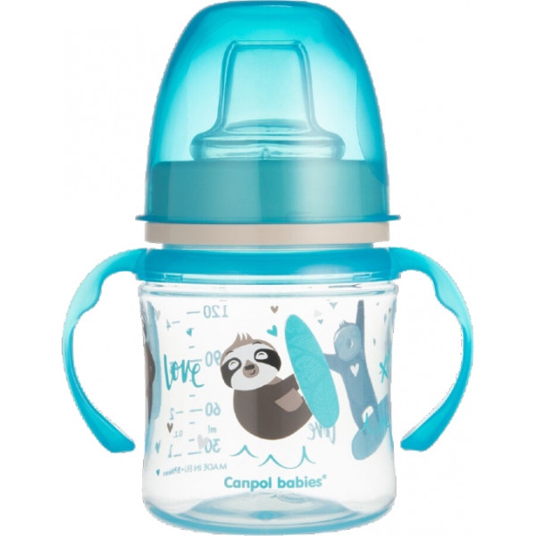 Поїльник-непроливайка дитячий Canpol babies Навчальний EasyStart Sweet Fun синій, 120 мл. (35/207_blu)