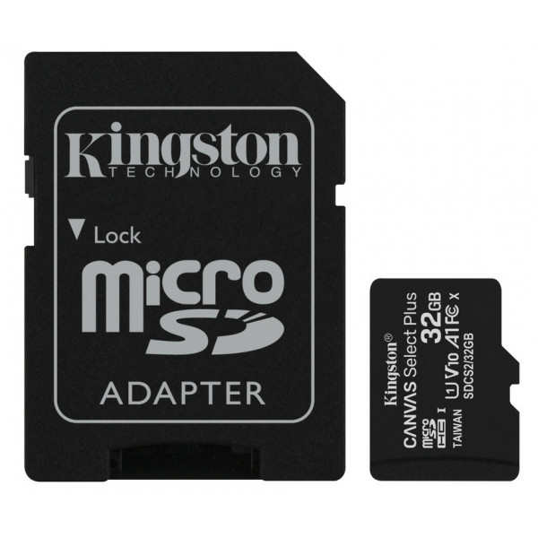 Карта пам'яті Kingston microSDHC 32Gb Canvas Select+ A1 + adapter (SDCS2/32GB)