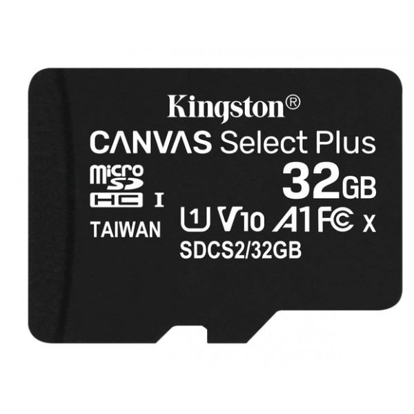 Карта пам'яті Kingston microSDHC 32GB Canvas Select Plus 100R A1 C10 (SDCS2/32GBSP)