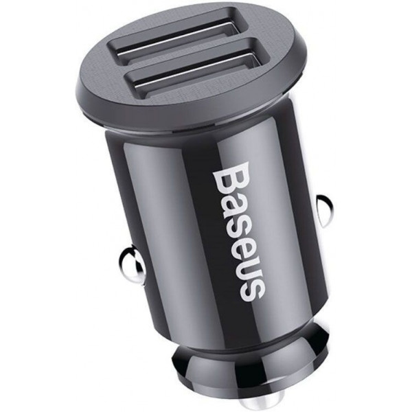 Автомобільний зарядний пристрій Baseus Grain C Dual USB 5V 3.1A Black (CCALL-ML01)