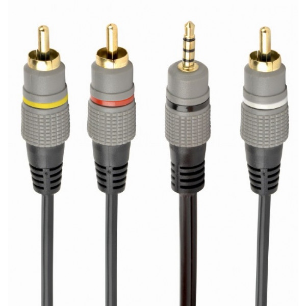 Кабель 3.5 мм - RCA Cablexpert 3.5 Jack (4pin)-3RCA 1.5m (CCAP-4P3R-1.5M)