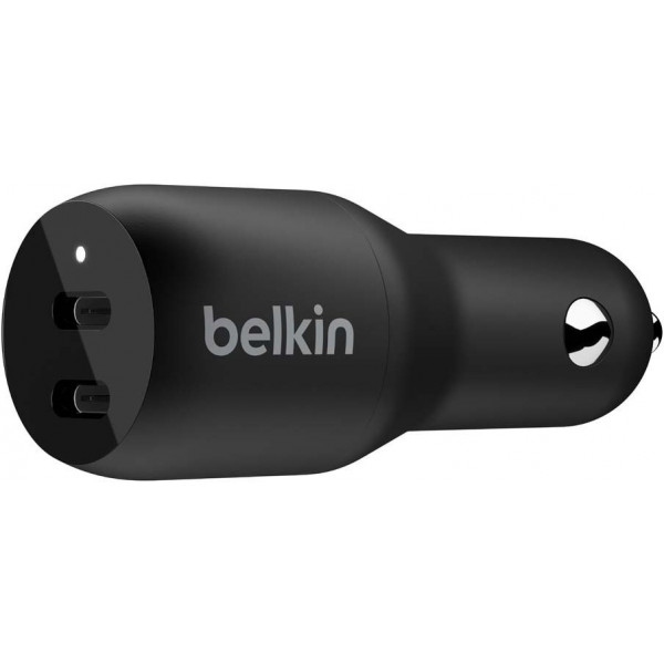 Автомобільний зарядний пристрій Belkin 36Вт 2хUSB-C PD (CCB002BTBK)