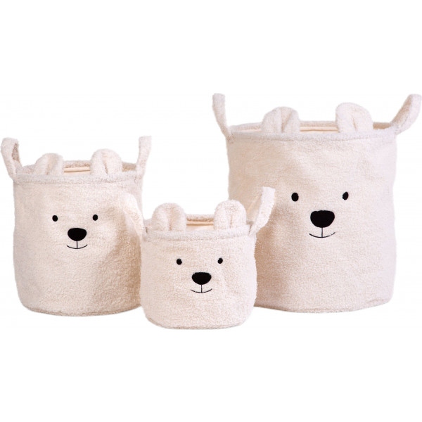 Кошик для іграшок Childhome Teddy White (CCBTWSET)