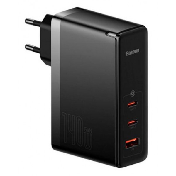 Мережевий зарядний пристрій Baseus GaN5 Pro Fast Charger 2C+U 140W EU Black (CCGP100201)