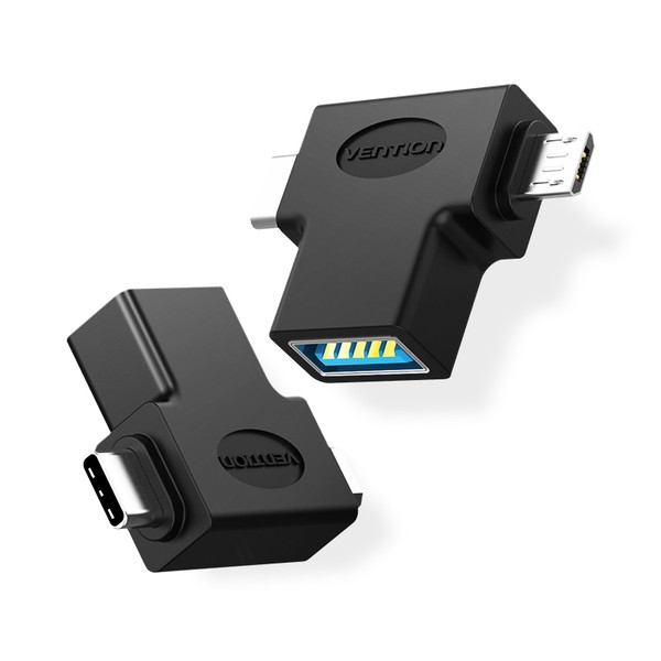 Перехідник аудіо Vention USB 3.1 Type-C / USB 3.0 OTG AF / microUSB BM (CDIB0)