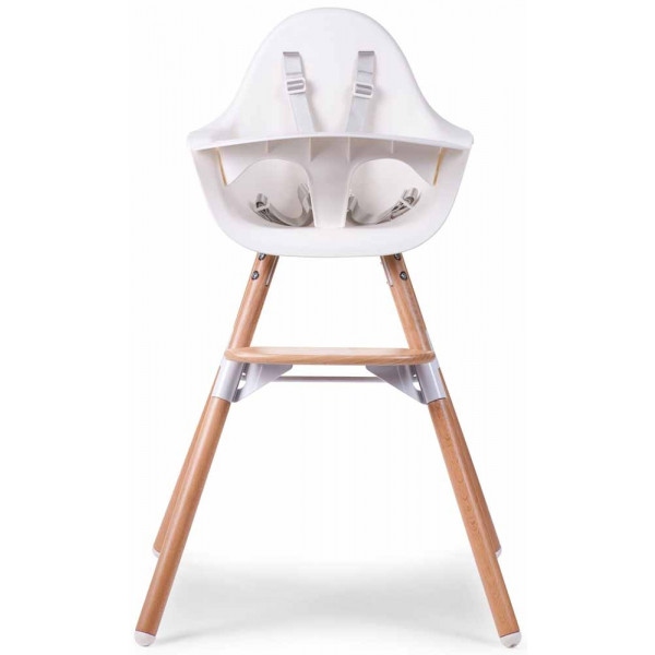 Стільчик для годування класичний Childhome Evolu 2 Natural/White (CHEVOCHNW)