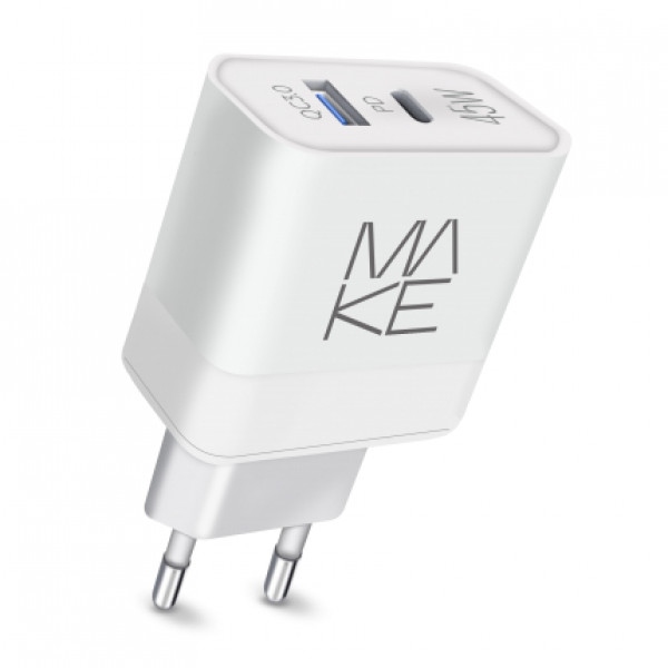 Мережевий зарядний пристрій MAKE 45W PD+QC White (MCW-325PWH)