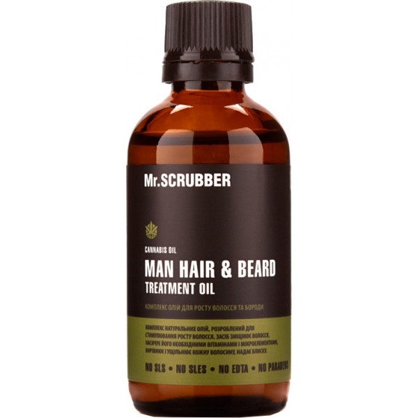 Лосьйон після гоління Mr.Scrubber Комплекс олій д/росту волосся і бороди Man hair & Beard Treatment Oil 50мл