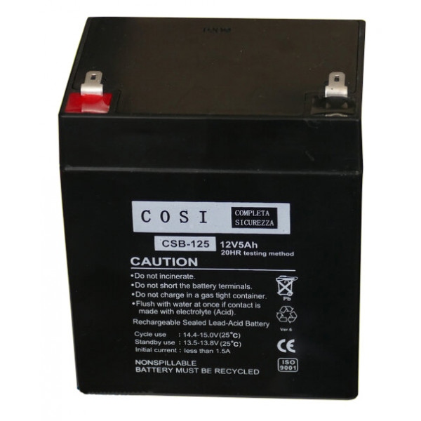 Акумулятор для ДБЖ COSI AGM 12V 5Ah Terminal T1 (CSB-125)