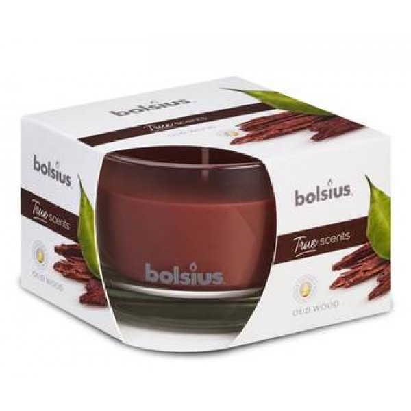 Свічка скло Bolsius ароматична 63/90 Агарове дерево