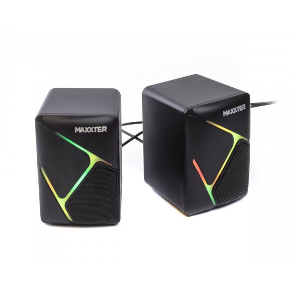 Комп'ютерна акустика компактна 2.0 Maxxter CSP-U004RGB