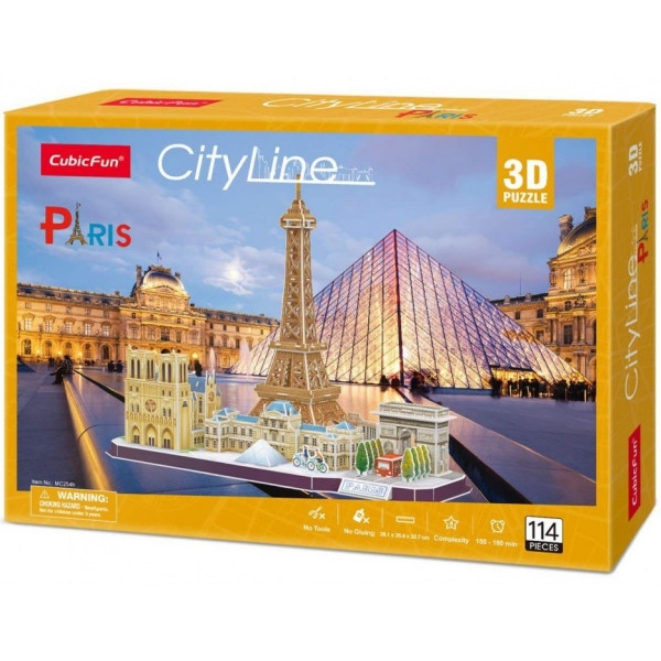 3D пазли Cubic Fun City Line "Париж" (MC254h)