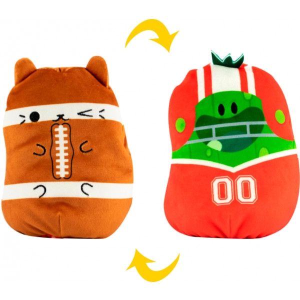 М'яка іграшка тварина Cats Vs Pickles Котик та Огірок Спортсмени 2 в 1 15 см (CVP2200-3)