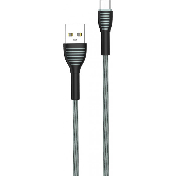 Кабель синхронізації даних Colorway USB - MicroUSB 3А 1 m Grey (CW-CBUM041-GR)
