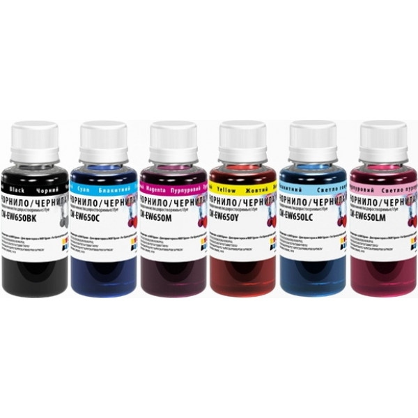 Чорнило Colorway для Epson TX650 (6х100мл) BK/С/M/LС/LM/Y (CW-EW650SET01)