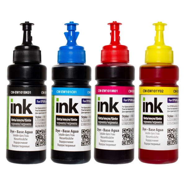 Чорнило для заправки картриджа Colorway Epson L-100/200 series (4х100мл) BK/С/M/Y (CW-EW101SET01)