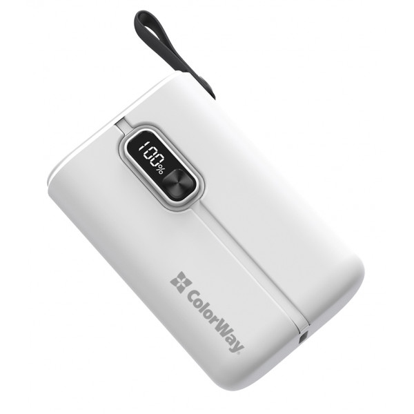 Батарея мобільна Colorway Full power 10 000 mAh 22.5W White (CW-PB100LPK2WT-PDD_P)