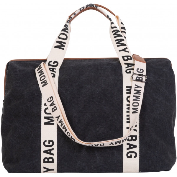 Сумка для батьків Childhome Mommy bag Signature- Canvas Black (CWMBBSCBL)