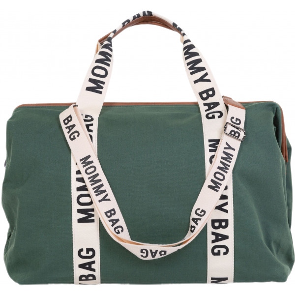 Сумка для батьків Childhome Mommy bag Signature - Canvas Green (CWMBBSCGR)