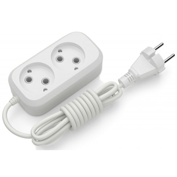 Подовжувач 220В Electrum 
Electrum 2 розетки 2 м (C-ES-1782)