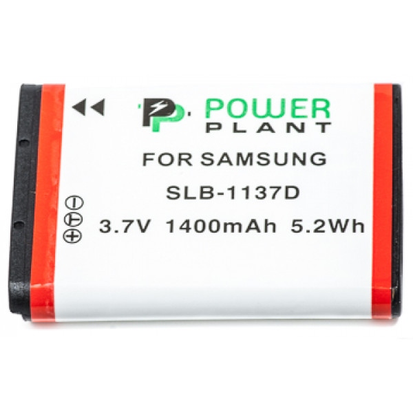 Акумулятор для фотокамери PowerPlant Samsung SLB-1137D 1400mAh (DV00DV1264)