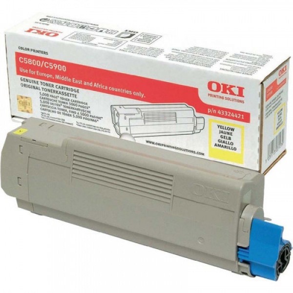 Картридж для лазерних принтерів/БФП OKI Y-С58/5900-5K (43324441)