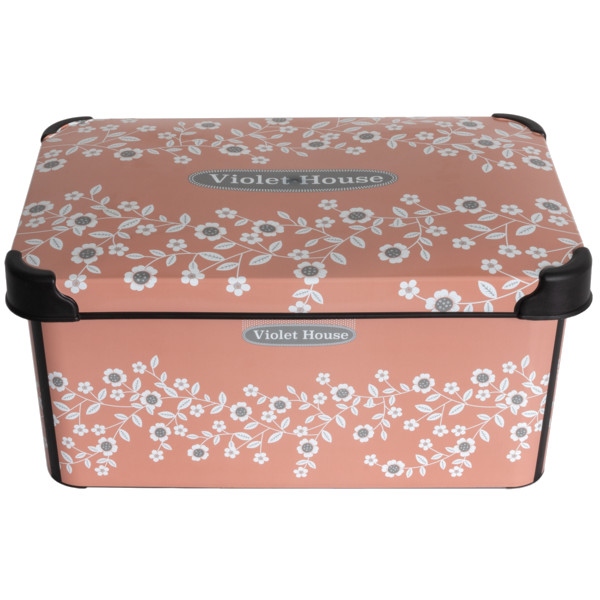 Короб для зберігання VIOLET HOUSE 0647 Decor Powder Flower с/кр. 10 л