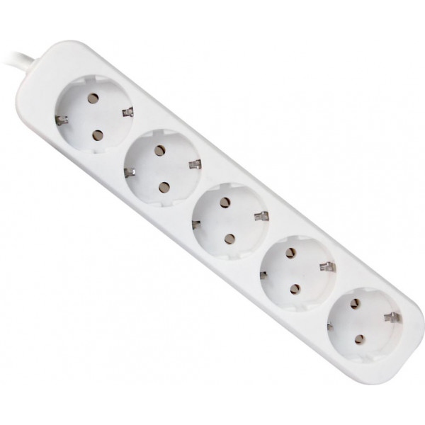 Подовжувач 220В Defender E518 5 розеток, 1.8 м White (99229)