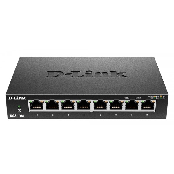 Коммутатор локальної мережі (Switch) D-Link DGS-108/E