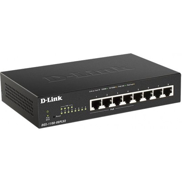 Коммутатор локальної мережі (Switch) D-Link DGS-1100-08PLV2