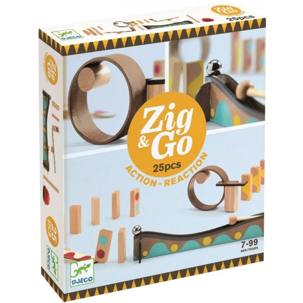 Дерев'яний конструктор Djeco Zig & Go - 25 дет. (DJ05642)