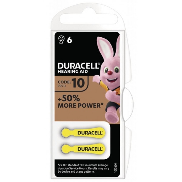 Батарейка Duracell HA 10 уп. 6 шт.