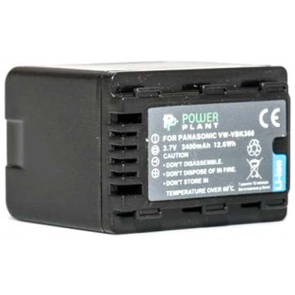 Акумулятор для фотокамери PowerPlant Panasonic VW-VBK360 3400mAh (DV00DV1293)