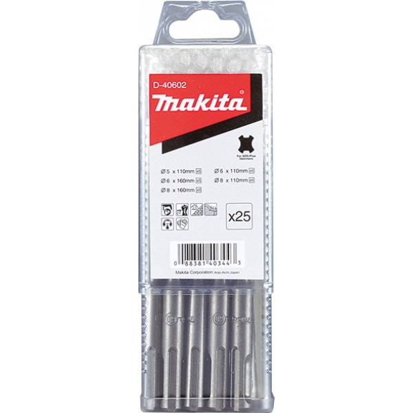 Набір свердел Makita SDS-Plus 25 шт. (D-40602)