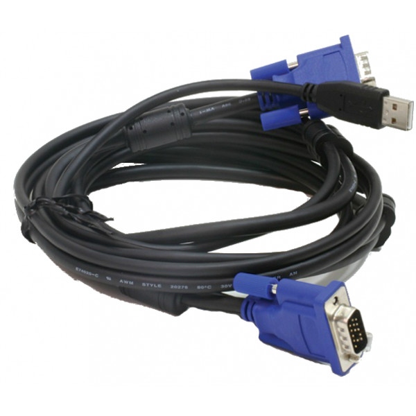 Кабель VGA D-Link DKVM-CU3 для KVM-переключателей с USB, 3м