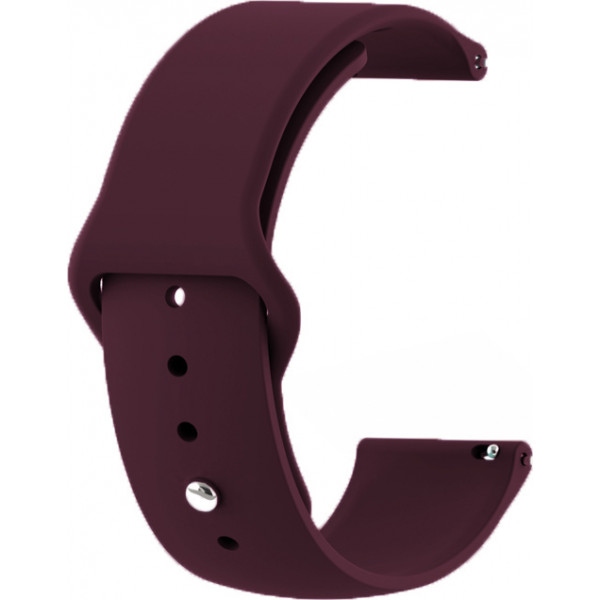 Ремінець для смарт-годинника BeCover for Xiaomi Amazfit Bip/Bip Lite/Bip S Lite/GTR 42mm/GTS/TicWatch S2/TicWatch E Purple-Wine (706198)