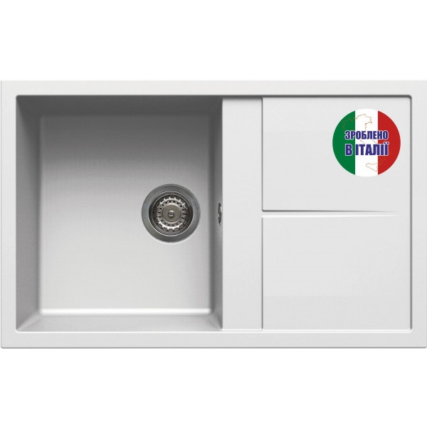 Мийка кухонна Elleci Unico 300 Bianco Titano 68