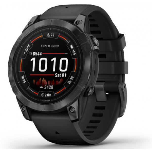 Смарт-годинник Garmin Epix Pro (g2) 47 Glass Slt Gray Blk (010-02803-01)