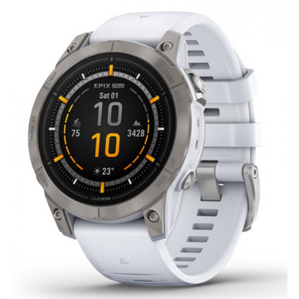Смарт-годинник Garmin Epix Pro (g2) 47 Saph Ti Whitestone (010-02803-21)
