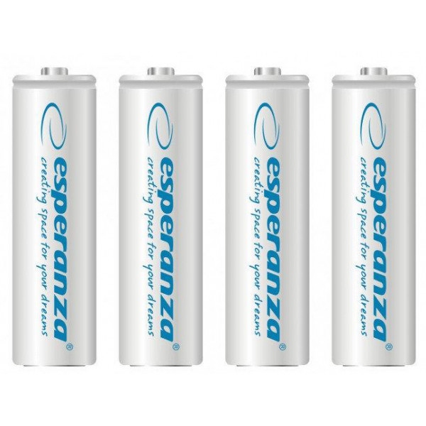 Акумулятор тип AA Esperanza Ni-MH AA/HR06 2000 mAh BL 4шт White (EZA104W)