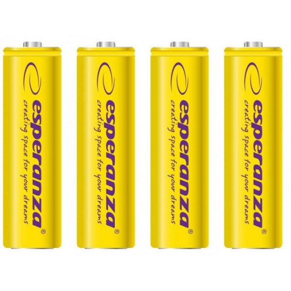 Акумулятор тип AA Esperanza Ni-MH AA/HR06 2000 mAh BL 4шт Yellow (EZA104Y)