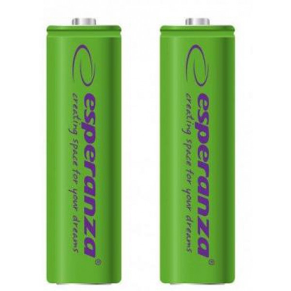 Акумулятор тип AA Esperanza Ni-MH AA 2000 mAh 2шт Green (EZA103G)
